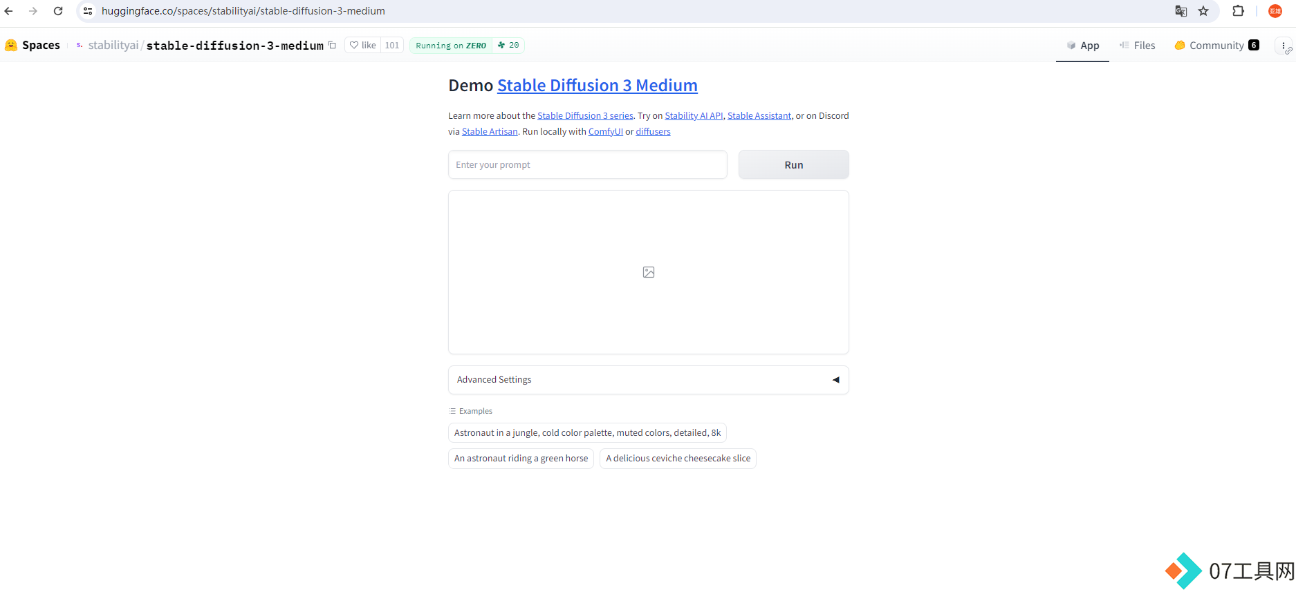Stable Diffusion 3 Medium地址