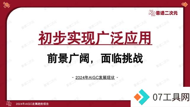 「靠谱二次元」行研组：2024年「AIGC发展趋势」报告